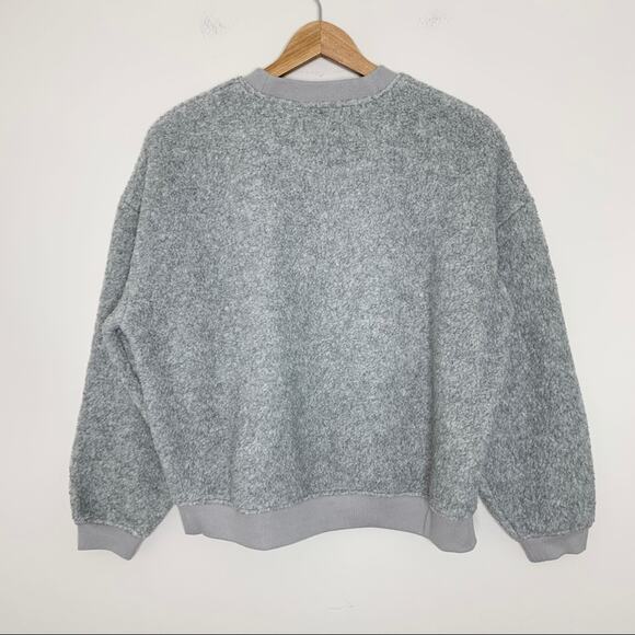 NEW Madewell Polartec Fleece Crewneck Sweatshirt (Sz M) Gray - Picture 7 of 9